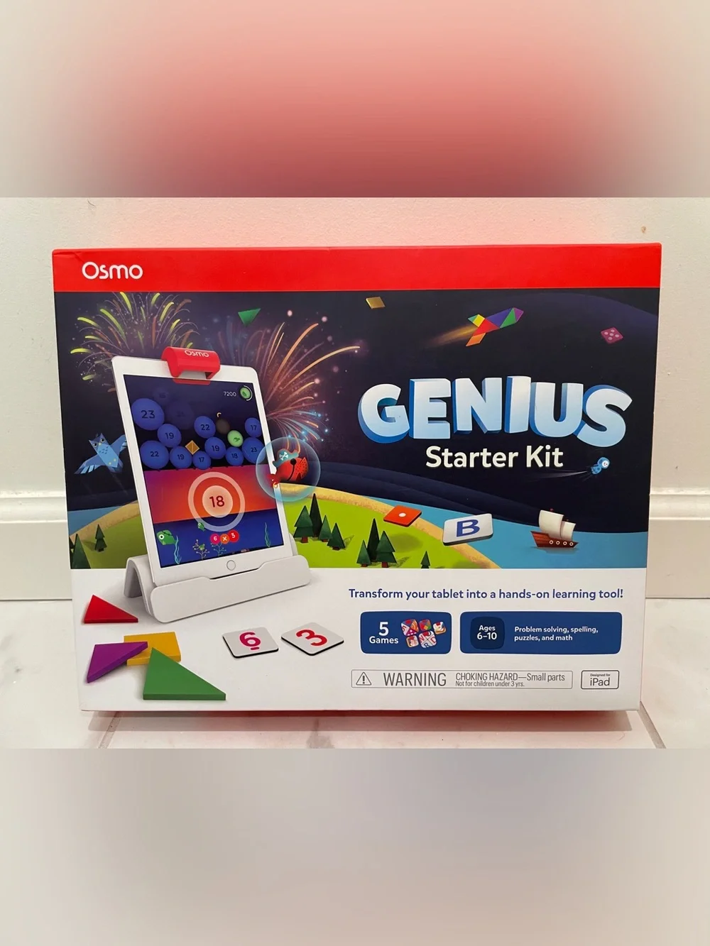 Osmo Genius Starter Kit for iPad 5 Games Ages 6-10 New Factory Sealed